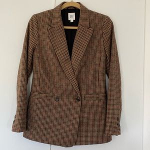 Gap double breasted wool blend blazer